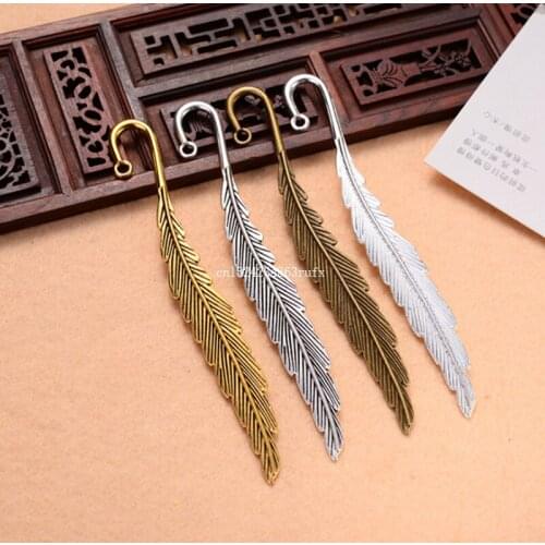 500pcs Feather Bookmarks Party Favors Jewelry Making Findings Wedding Gift Giveaways 11.6cm (4 5/8") long