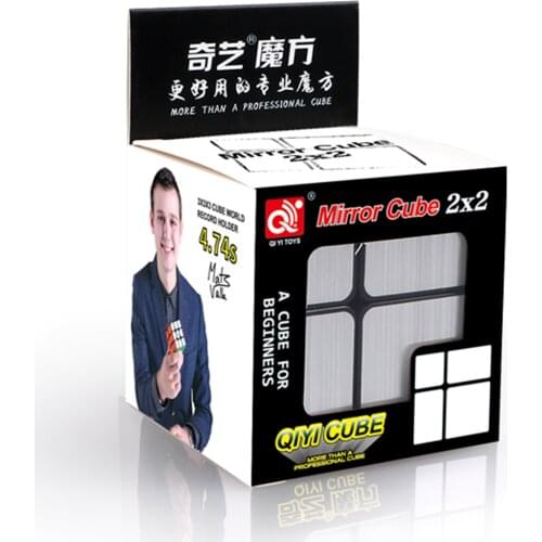 Qiyi Mirror Cube 2x2 Speed Cube 2x2x2 Magic Cube Puzzle Educational Toys For Children Silver/Golden Mirror Blocks