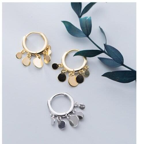 Fashion 925 Sterling Silver Jewelry Piercing Tassel Round Bead Charm Stud Earrings For Women pendientes Accessories eh066