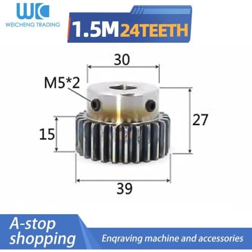 1 pcs Spur gear pinion 1.5 mold 24 teeth 1.5M24T motor spur gear hole 6mm 8mm 10mm 12mm 14mm 15mm 16mm transmission CNC parts