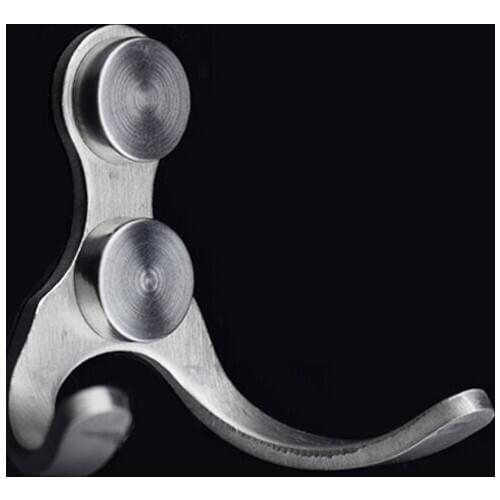 10pcs Doubel Hooks Stainless Steel Handbag Holder Towel Hanger Clothes Hook Mental Wall Hook Bathroom Accessories Free Shipping