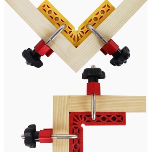 100mm Carpenter Woodworking Square Corner Clamping Ruler Plastic Right Angle 90 Degrees Auxiliary Fixture Positioner Clip