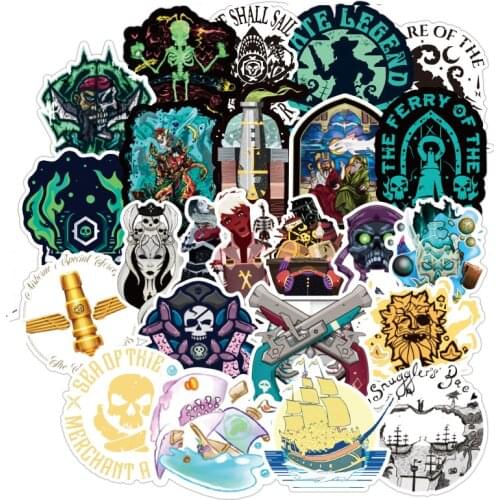 TD ZW 100Pcs Adventure Games Cartoon Stickers Sea of Thieves Stickers Pack for Laptop Luggage Book Motorcycle Car Decal Sticker