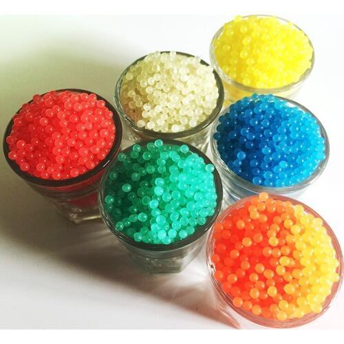 200pcs/lot mixed color Luminous Crystal Mud Soil Bio Gel Ball for DIY light bottle Glow In The Dark Magic Gift Home Decor