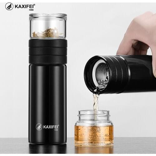 2020 Glass Tea Thermos Vacuum Cup Stainless Steel Thermoses Tea Mug Cup Thermos Thermoscup Tea Infuser Thermal Cup