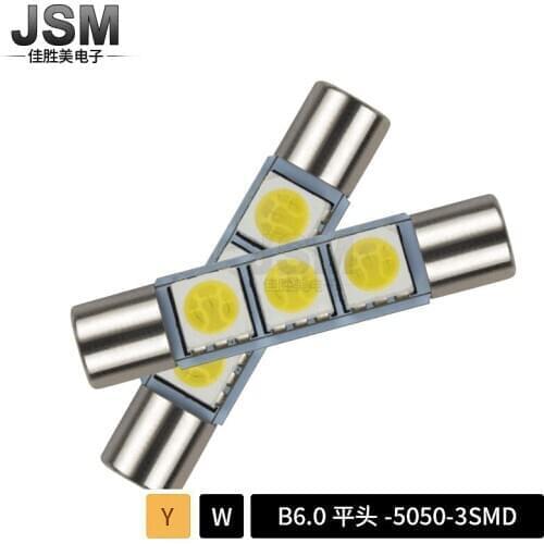 Automobile Led Reading Lamp B6-5050-3smd-31mm Flat Head Double Pointed ST6 Roof Lamp Fuse Lamp Car Accessories