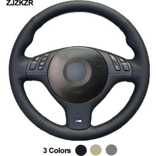 Car Auto Steering-Wheel Cover For BMW E46 E39 330i 540i 525i 530i 330Ci M3 2001 -2003 Steering Wheel Braid Cover Volante 2002