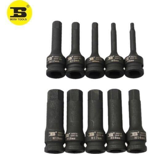 BOSI 1/2" Drive Grey Pneumatic Hex Driver Socket