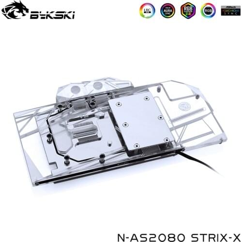 Bykski Water Cooling Block For ASUS ROG STRIX RTX 2080/ 2080S O8G GAMING/RTX 2070 SUPER GPU Cooler,N-AS2080 STRIX-X