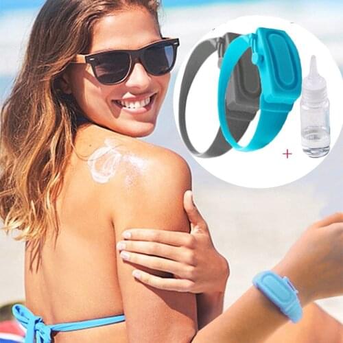 2pc Adult Kid Bracelet Silicone Hand Washing Gel Alcohol Dispensed Bracelet Wrist Band Different color + Dispensed Bottle 50