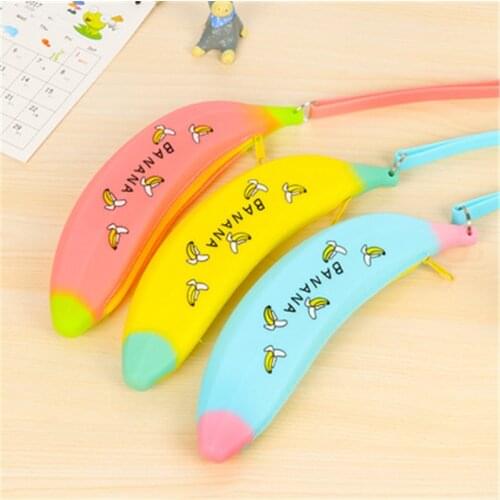 DL South Korea simple creative banana pen super adorable onion student mass female bag purse silica gel