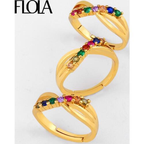 Кольца с кристаллами FLOLA China At AliExpress