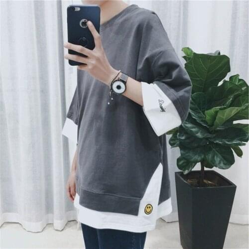 T Shirt Men T-shirt Loose Leisure Five-point Sleeve Male Shirt Tshirt T Shirts O-Neck Casual New Fashion