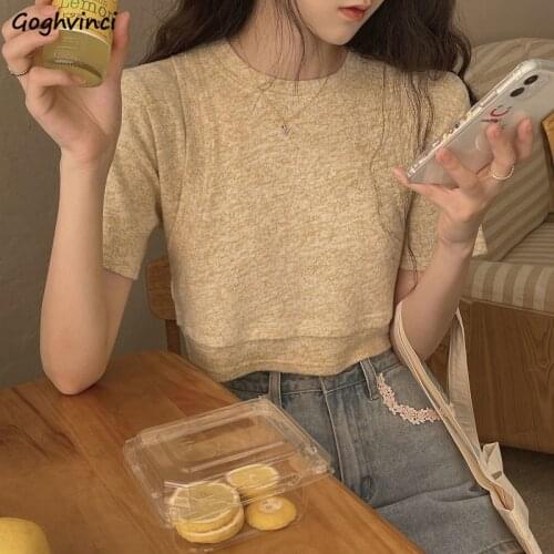 Patchwork Cropped T-shirts Women Sweet Slim Girls Short Sleeve Top Korean Style Oversize S-XXL Streetwear Casual Stylish T Shirt