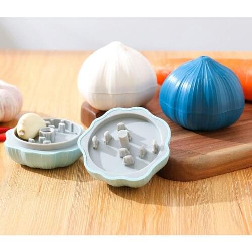 Compact Garlic Chopper Convenient Plastic Rotatable Comfortable Mini Garlic Slicer Crusher Multifunctional Shredder Presser