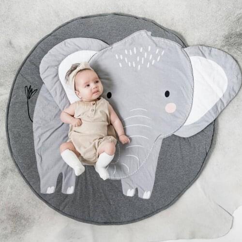 Animal Print Floor Mats Crtoon Elephant Baby Game Crawling Mats Childrens Room Kindergarten Floor Carpet Decorative Mats