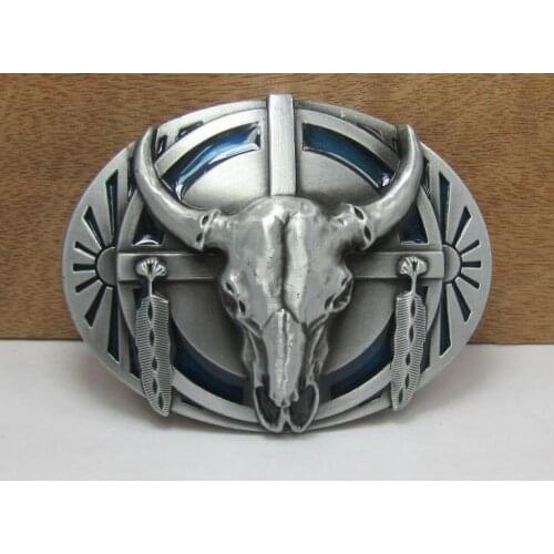 Fashion Belt Buckle Western Cowboy Style Cow Head Belt Buckle Clasp Suitable 3.8cm/4cm Width Belt DIY Belt Accessory 10pcs/lot