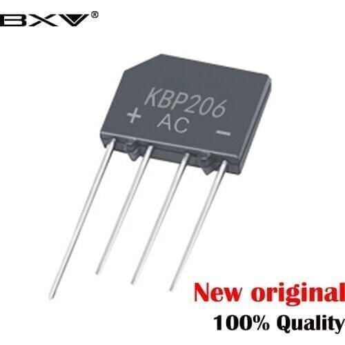 10PCS KBP206 DIP-4 KBP206G Bridge Rectifier 2A 600V new and original