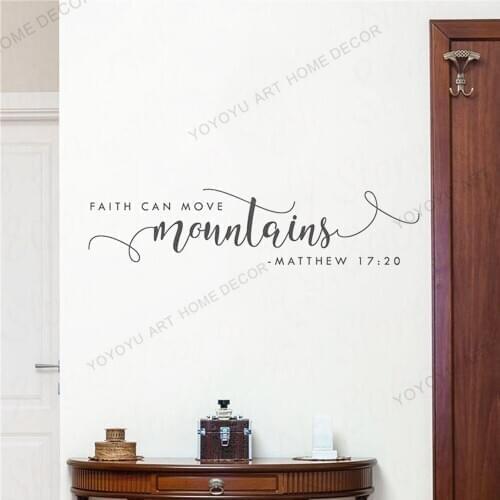 Scripture Wall Decal Bible Verse Wall Sticker Bedroom Wall Decor Above Bed Christian Wall Decor Vinyl Wall Sticker JC87