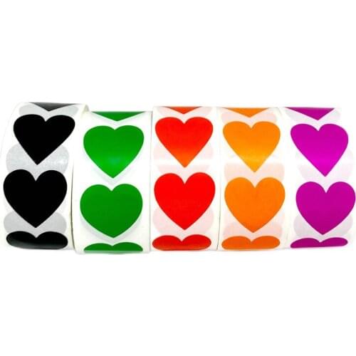50 PCS/Pack Heart Stickers Love Stickers for Gift Wedding Package Seal Diary Sticker for Kids Children Notebook Office