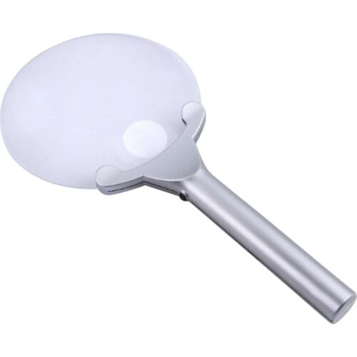 2021 New 2x 6x Glass Loupe Tool 130mm Handheld Portable Illumination Hand LED Magnifier