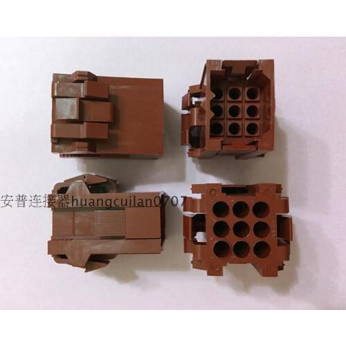 Original new 100% rectangular connector 3 row 9 core socket red 207440-1