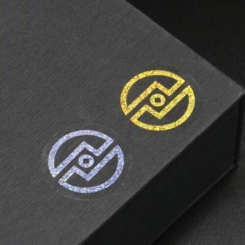 Custom Holographic Stickers Clear PVC Laser Labels Logo Stickers Holography Eye Lashes Stickers Waterproof