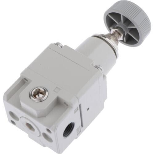 IR1000-01 1/8" Precision Air Pressure Regulating Relief Valve with Gauge