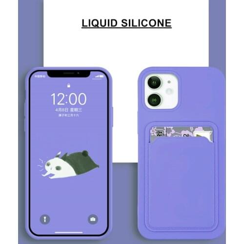 Luxury Soft Silicone protective Wallet Card slot Phone Case For iPhone 11 12 Pro Max XS SE 2020 Mini XR X 6S 6 8 7 Plus Cover