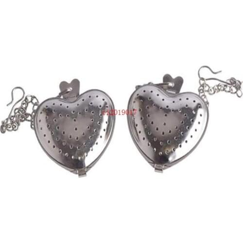 Fashion Stainless Steel Silver Heart Tea Spice Strainer Ball Infuser Filter Herb Steeper Tea Infuser
