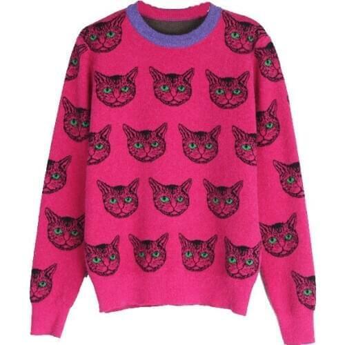 Sweater Women Autumn And Winter Bottoming Knitwear Korean Fashion Foreign Air Loose Cat Top Winter Clothes Women Poleras Mujer