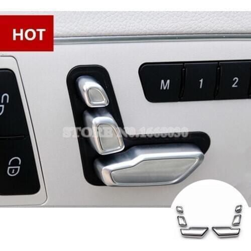 Inner Door Seat Adjust Button Switch Cover 6pcs For Benz E Class W212 S212 Coupe W207 C207 Car accesories interior Car Trim