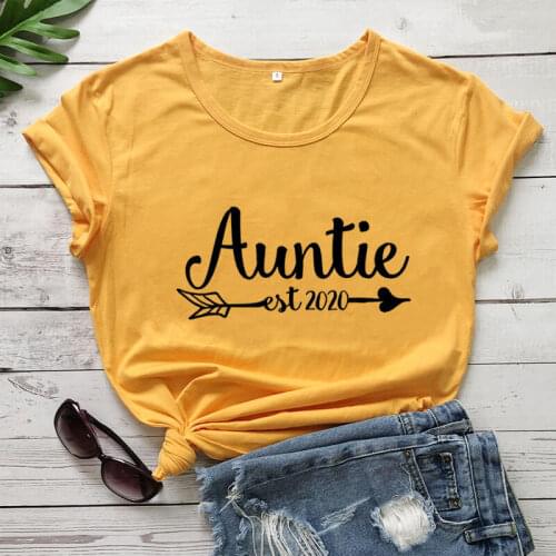 Auntie Est 2020 New Fashion Graphic Women Tshirt Harajuku 100% Cotton O Neck Female Clothing Short Sleeve Tees Plus Size Shirts