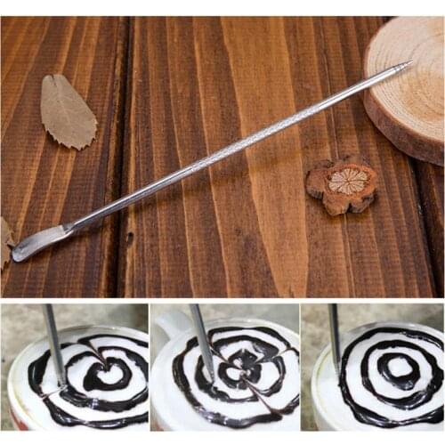 1PC Stainless Steel Coffee Decorating Pen Cappuccino Latte Coffee Art Needle DIY Coffee Decoration Tools For Home Coffee Gadgets