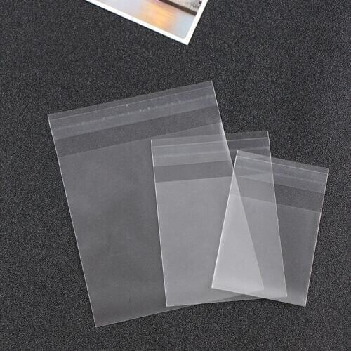 100pcs/lot Matte Translucent Plastic Bag Pouches Cookie&Candy Bags Decoration Mini Biscuit Dessert Bag Frosted Resealable