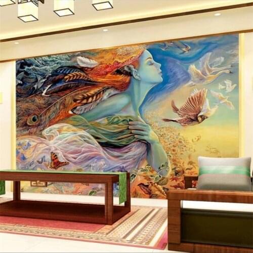 Wellyu Custom wallpaper 3d oil painting beautiful beauty picture обои background decoration painting wall paper Papel de parede