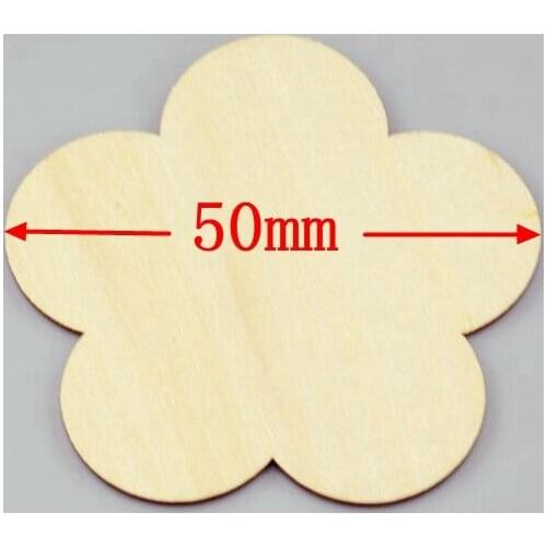50mm 80pcs/bag wholesale high quality plum blossom die cutting wood Angle DIY scrapbook Wedding Hotel decoration 1234