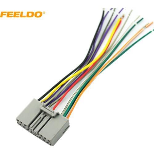 FEELDO Car Audio CD Player Radio Stereo Wiring Harness Adapter Jack For Honda Civic/Fit/CR-V/Odyssey #1611