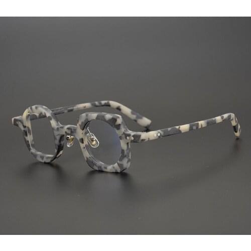 Brand Personalized One Square And Circle Acetate Glasses Frame Men High Quality Eyeglasses Women Clear Lens Prescription Eyewear