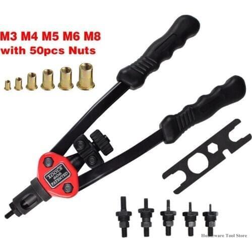 BT-606 Rivet Nut Gun Kit Rivnut Setting Tools Nut Setter Tool Hand Blind Riveter