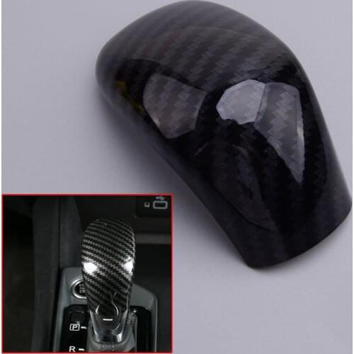 Carbon Fiber Style Black Interior Gear Shift Knob Shifter Head Cover Trim Cap Plastic Fit For Nissan Altima 2019 2020