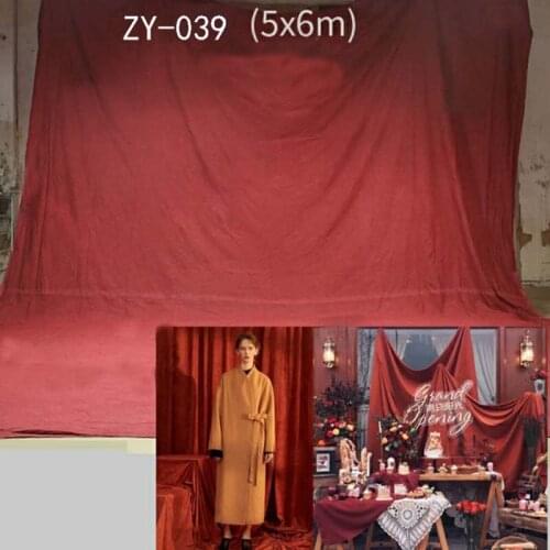 DAWNKNOW 5x6M Large Size Pro Tie-Dyed Muslin Photography Background Backdrop Red Family Photocall Wedding Group Photo Studio