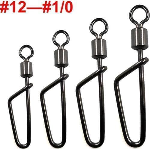 F2012 200pieces/lot swing coastlock snap fishing swivels fishhooks fishing tackle fishing connector pesca size 1/0,2.4.6.8.10