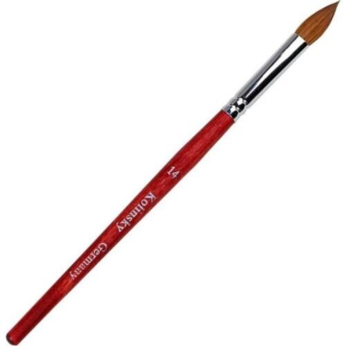 1pcs Kolinsky Mink Hair Nail Brush Acrylic Nail Brushes with Durable Wood Handle for UV Gel Builder Extension Manicure Tools Hot