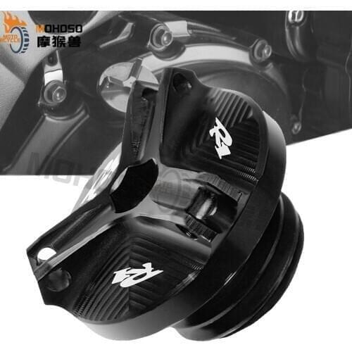 Motorcycle CNC Aluminum Oil Filler Cap Plug cover For Yamaha R1 YZF-R1 1998-2020 2019 2018 2017 2016