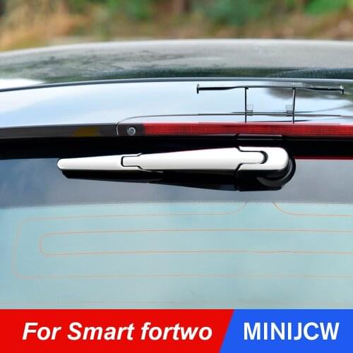 Car Rear Windshield Wiper Trim Cover Sticker Exterior Decoration Shell Case Protector For Smart fortwo 451 453 Accessories