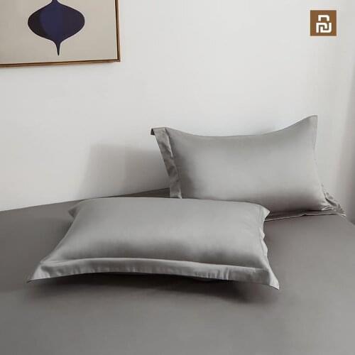 Xiaomi Youpin 2pc 100% Cotton Solid Color Pillow Case on Bedding Warm and Comfortable Home Decoration Pillow Case Covers 48*74cm