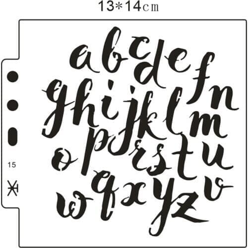 Wholesale letter shield DIY cake scrapbook stencils hollow Embellishments printing lace ruler Valentines Day