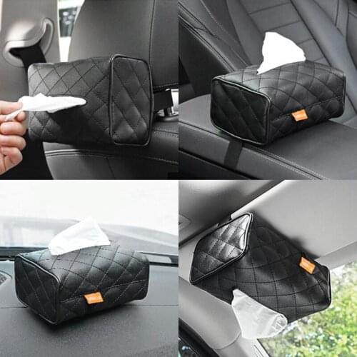 Tissue Boxes Car Seat Gap Organizer Storage Middle Box Universal Auto Center Console Tissue Bag Organizer Non-Slip Accessories