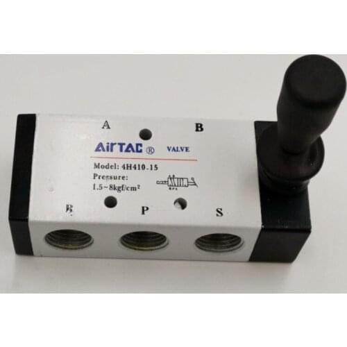 4H410-15 Hand Manual Lever Operate 5 Way Port 2Position Air Control Pneumatic Valve 1/2" BSP Thread